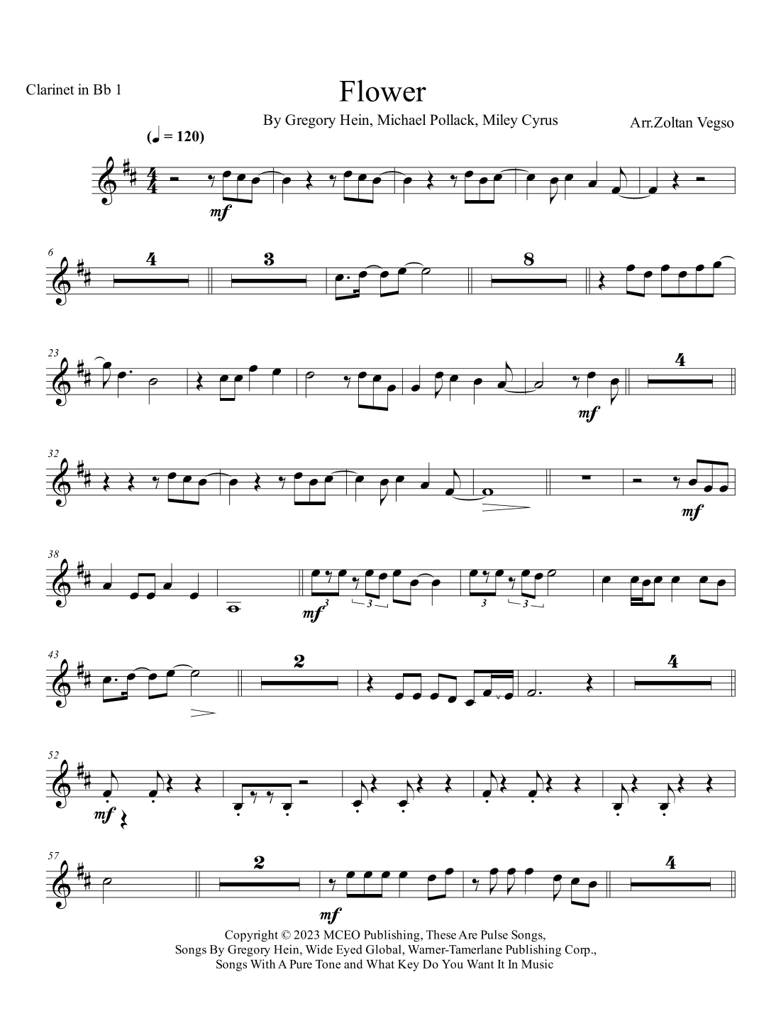 Flowers (arr. Zoltan Vegso)