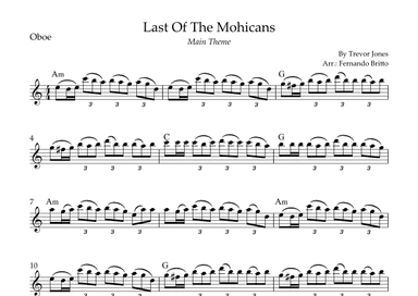 Last Of The Mohicans (main Theme) (arr. Fernando Britto)