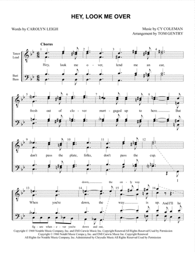 Hey, Look Me Over (arr. Tom Gentry)