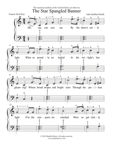 The Star-Spangled Banner - Easy Piano (arr. Brian Buda)