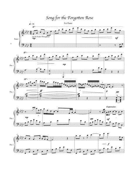Song for the Forgotten Rose for Piano