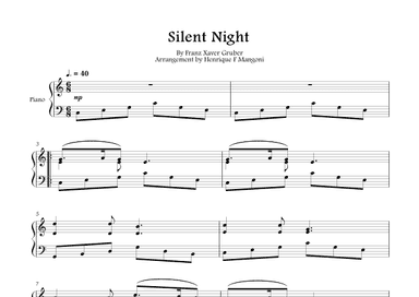 Silent Night (Stille Nacht) (arr. Henrique F Mangoni)