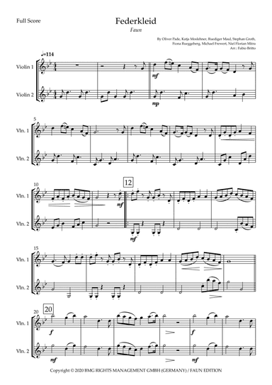 Federkleid (arr. Fabio Britto)