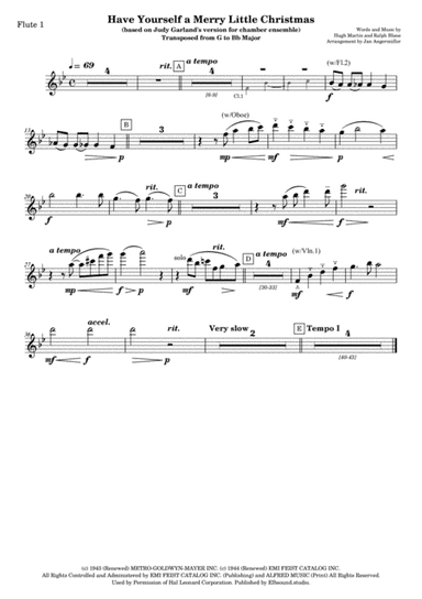 Have Yourself A Merry Little Christmas  from MEET ME IN ST. LOUIS (arr. Jan Angermüller)