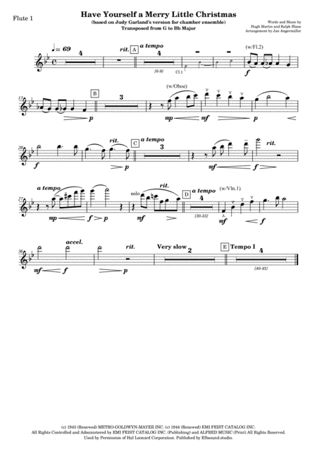 Have Yourself A Merry Little Christmas  from MEET ME IN ST. LOUIS (arr. Jan Angermüller)