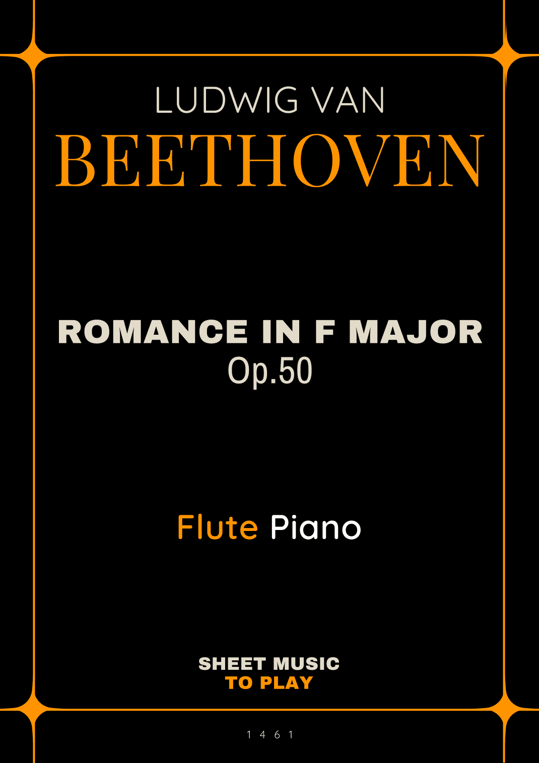 Romance in F Major, Op.50 - Flute and Piano (Full Score and Parts) (arr. César Madeira)