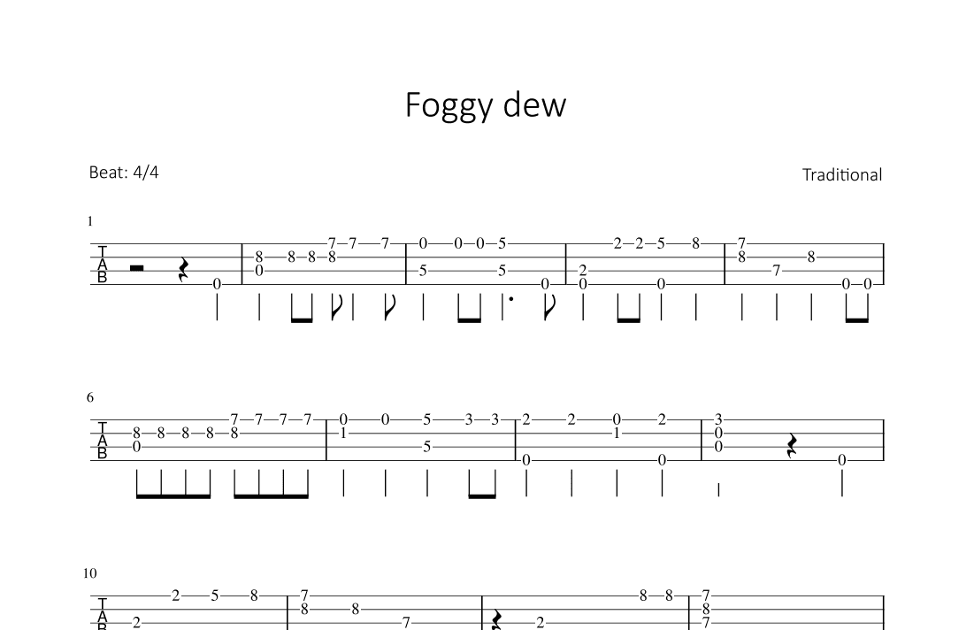 Foggy dew (arr. Bettina Schipp)