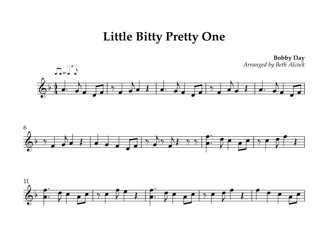 Little Bitty Pretty One (arr. Beth Alcock)