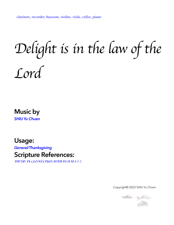 Delight is in the law of the Lord