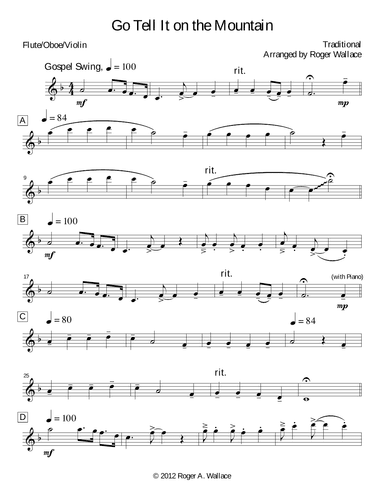 Go Tell It on the Mountain (arr. Roger Wallace)