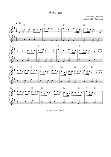 Asturias - Arranged by Na-Mara (arr. Na-Mara)