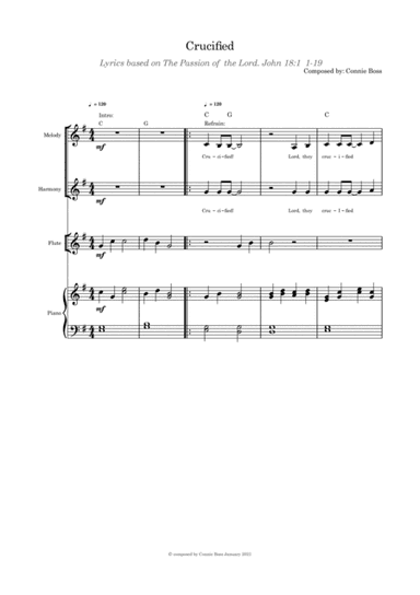 Crucified (Lent/Good Friday)  - duet, flute and piano