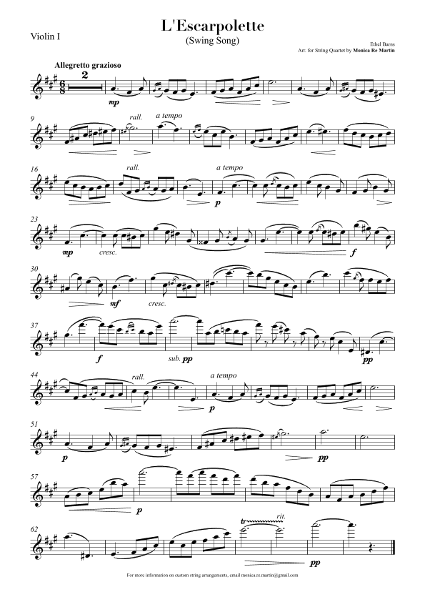 L'Escarpolette (Swing Song) (arr. Monica Re Martin)
