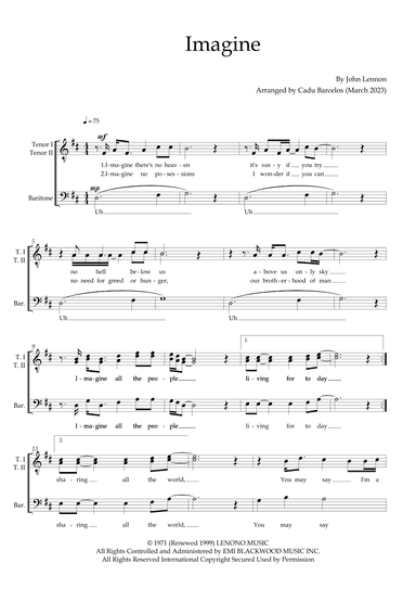 Imagine (arr. Cadu Barcelos)
