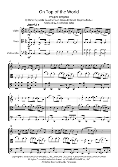 On Top Of The World (arr. Alex Phillips-Yates)