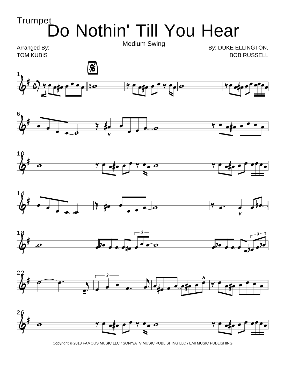 Do Nothing Till You Hear From Me (u.s. E.r.t.) (arr. Tom Kubis)