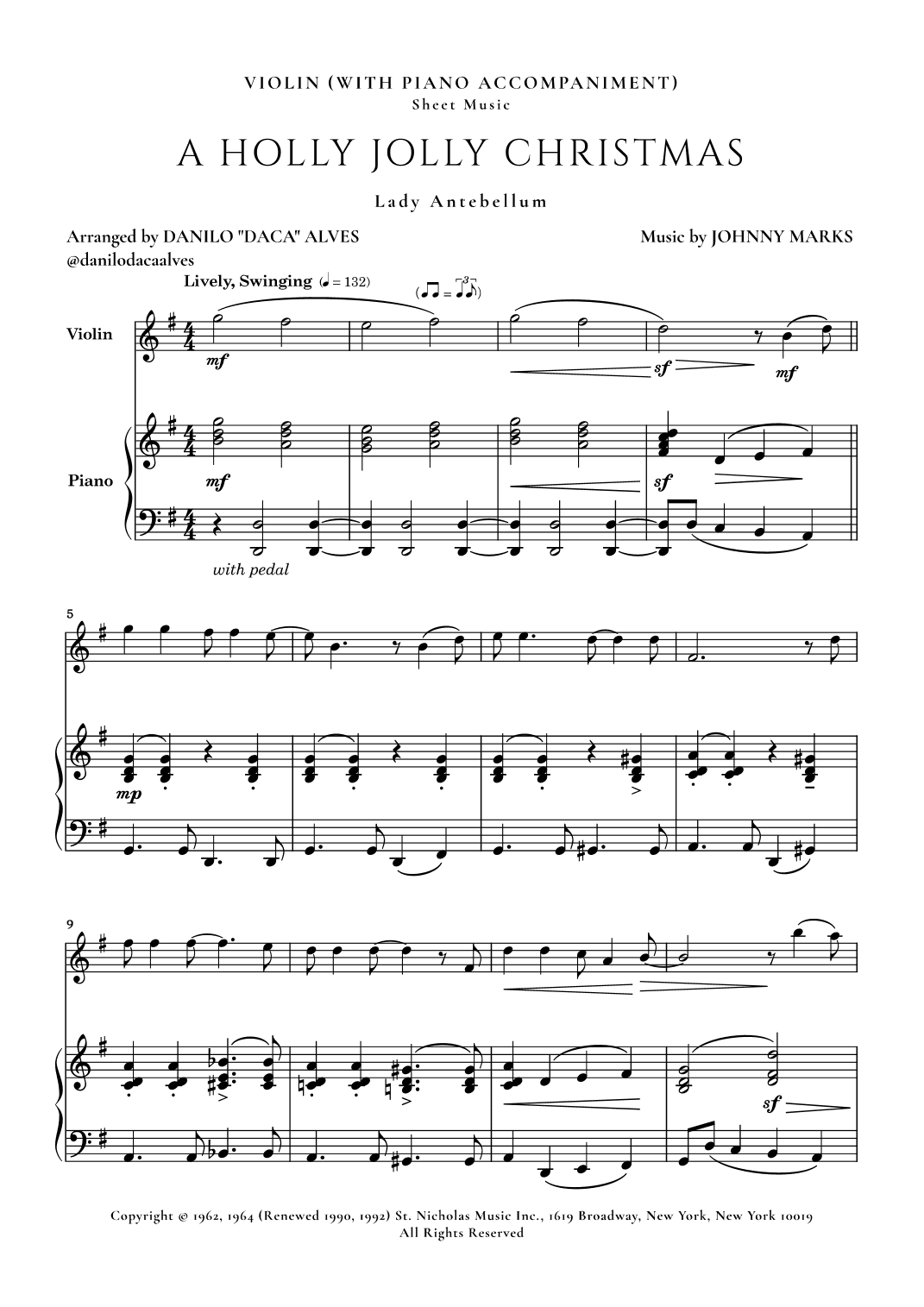 A Holly Jolly Christmas (arr. Danilo "Daca" Alves)