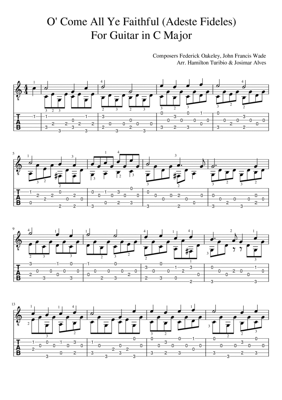 O’Come All Ye Faithful (Adeste Fideles) (arr. Josimar Alves Fonseca)