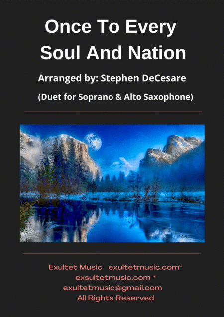 Once To Every Soul And Nation (Duet for Soprano and Alto Saxophone) (arr. Stephen DeCesare)