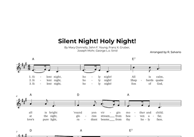 Silent Night! Holy Night! (Key of A Major) (arr. R. Salvario)