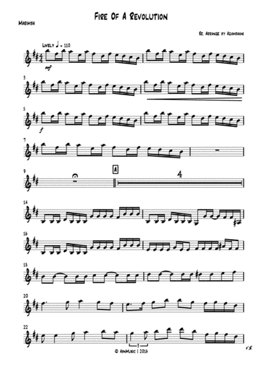 Fire of revolution arranged for marimba and piano (arr. Azambahni)