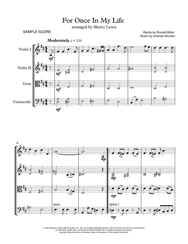 For Once In My Life (arr. Sherry Lewis)