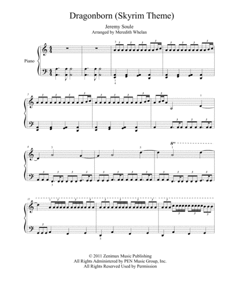 Dragonborn (skyrim Theme) (arr. Meredith Whelan)