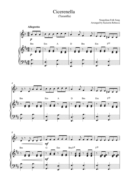 Cicerenella (Tarantlla) (arr. Kaiserin Rebecca)