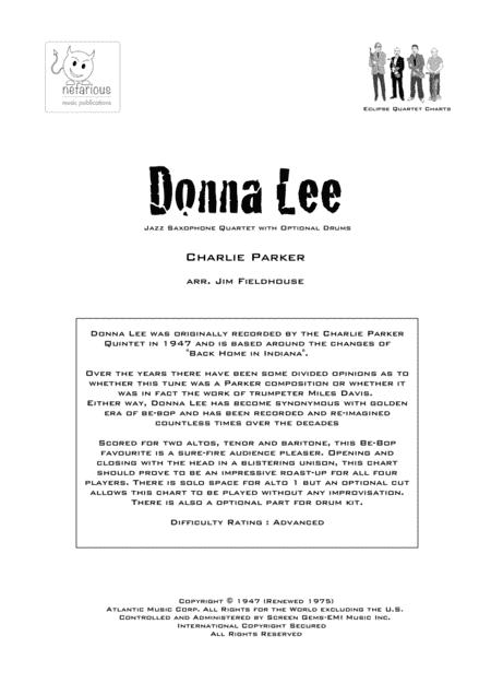 Donna Lee (arr. Jim Fieldhouse)