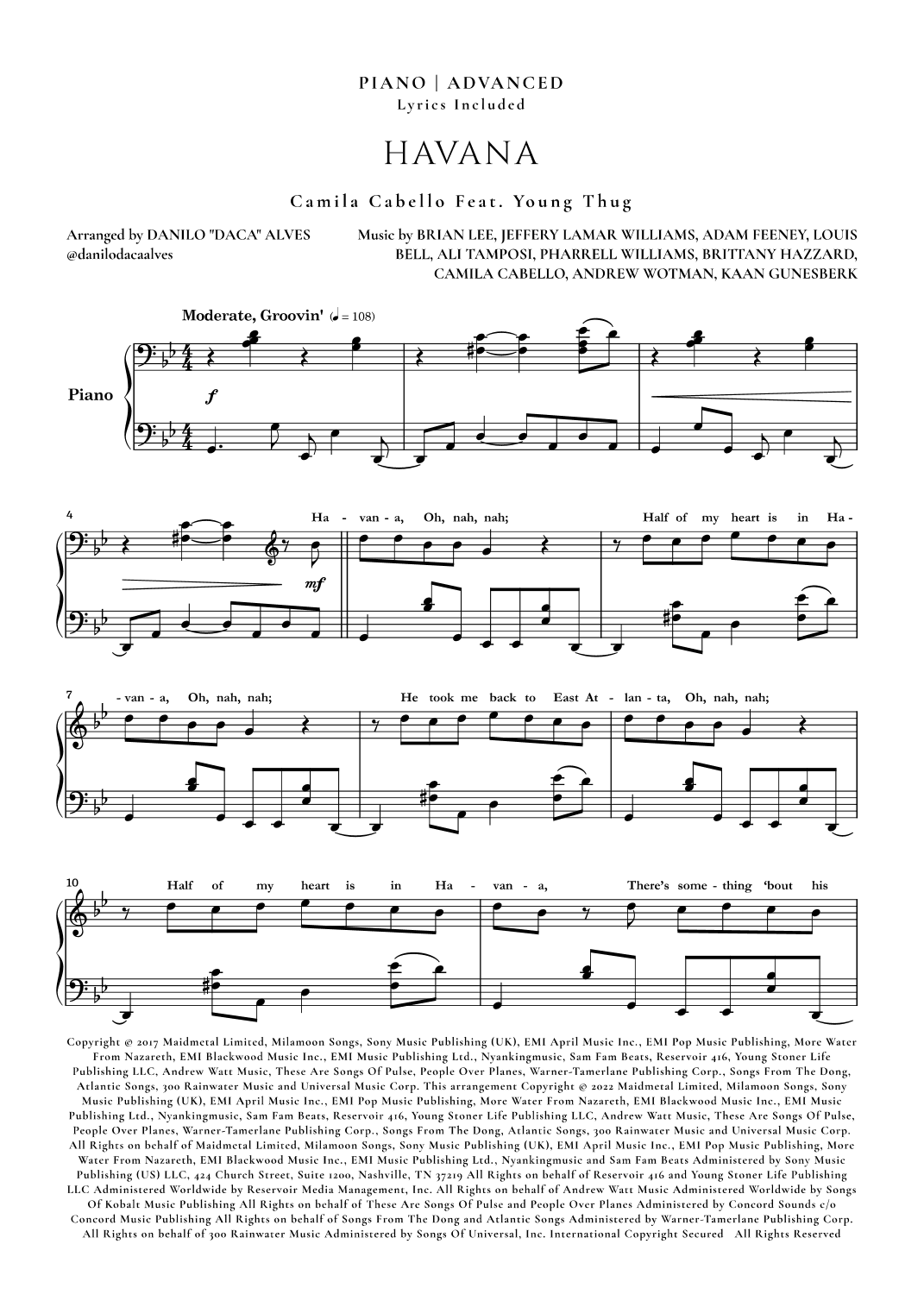 Havana (arr. Danilo "Daca" Alves)