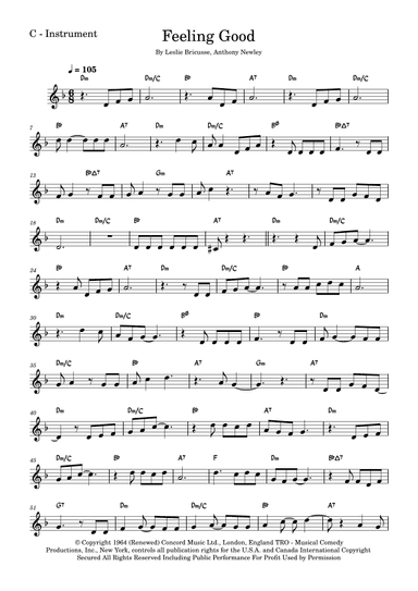 Feeling Good (arr. Fabio Eduardo de Oliveira)