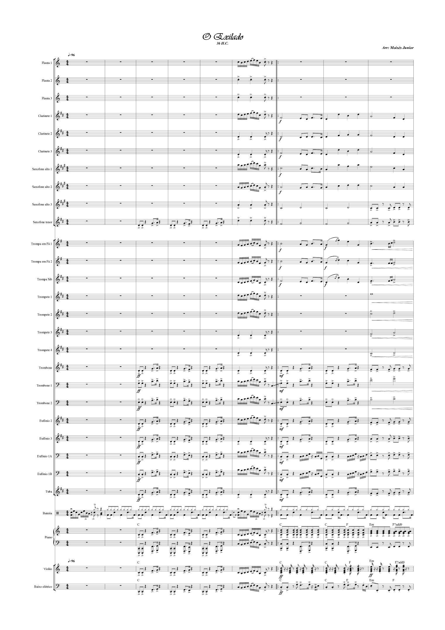 O Exilado (arr. Moisés Junior)