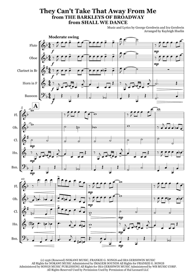 They Can't Take That Away From Me (arr. Kayleigh Huelin)