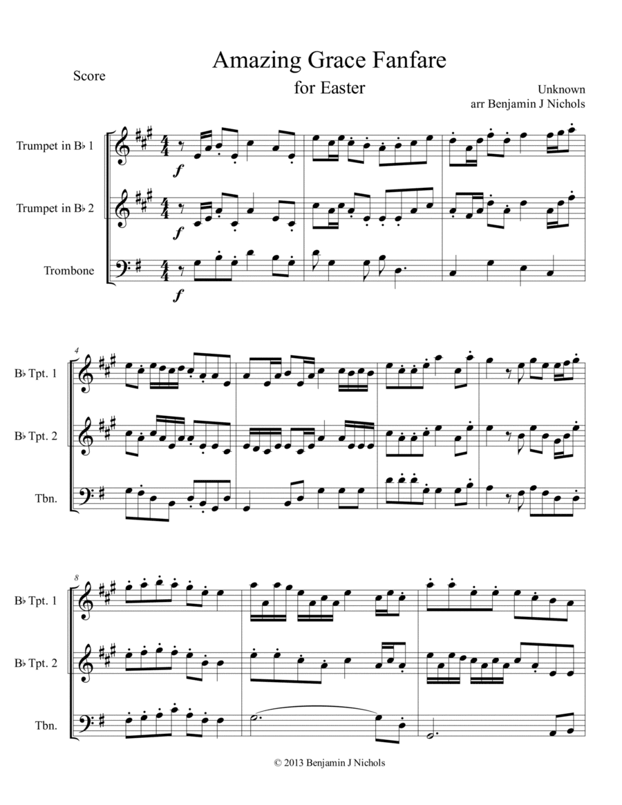 Amazing Grace Fanfare (arr. Benjamin J Nichols)