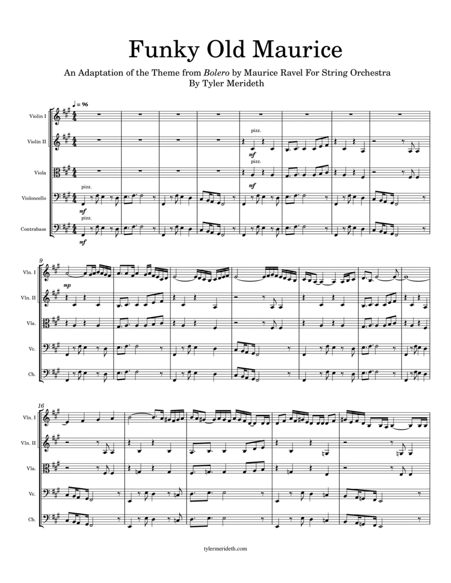 Funky Old Maurice (arr. Tyler Merideth)