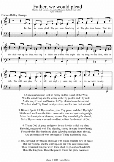 Father, we would plead. A new tune to a wonderful Frances Ridley Havergal hymn.