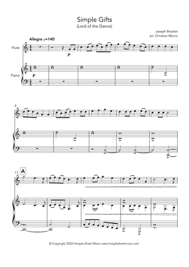 Simple Gifts (arr. Christian Morris)