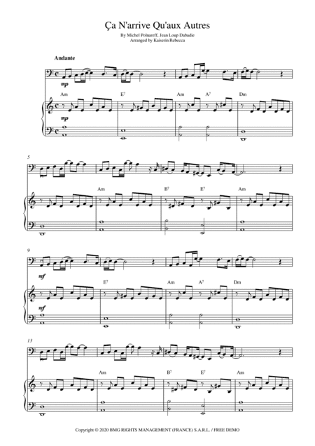 Ca N'arrive Qu'aux Autres (arr. Kaiserin Rebecca)