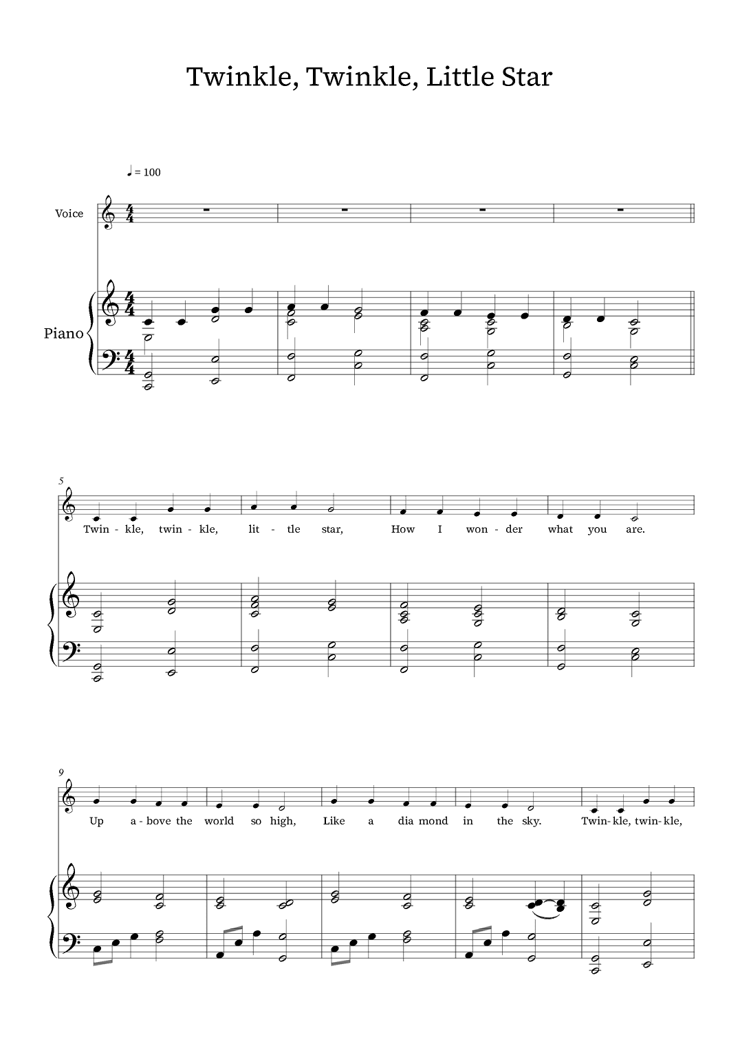 Twinkle Twinkle Little Star (arr. Richard Nicks)