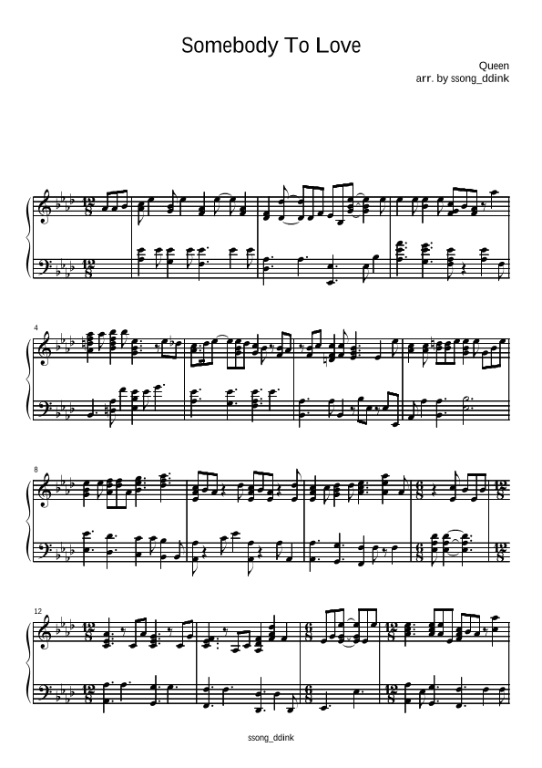 Somebody To Love (arr. Eum Lee)