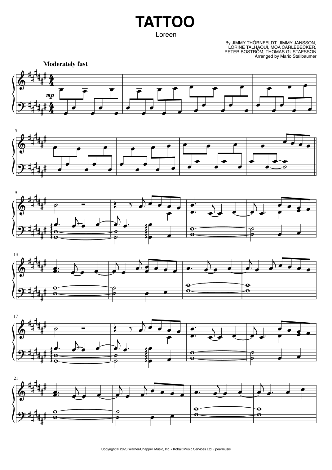 Tattoo (arr. Mario Stallbaumer)