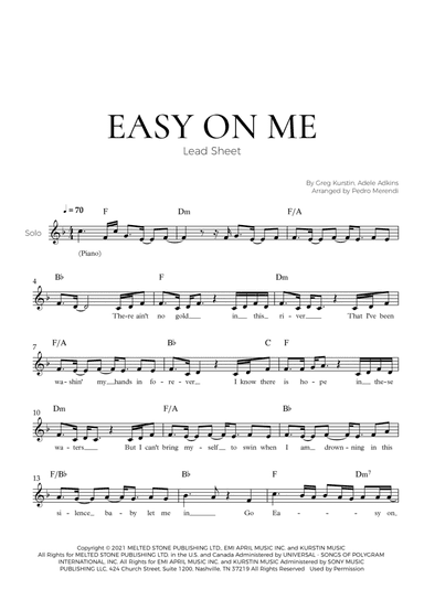 Easy On Me (arr. Pedro Merendi)