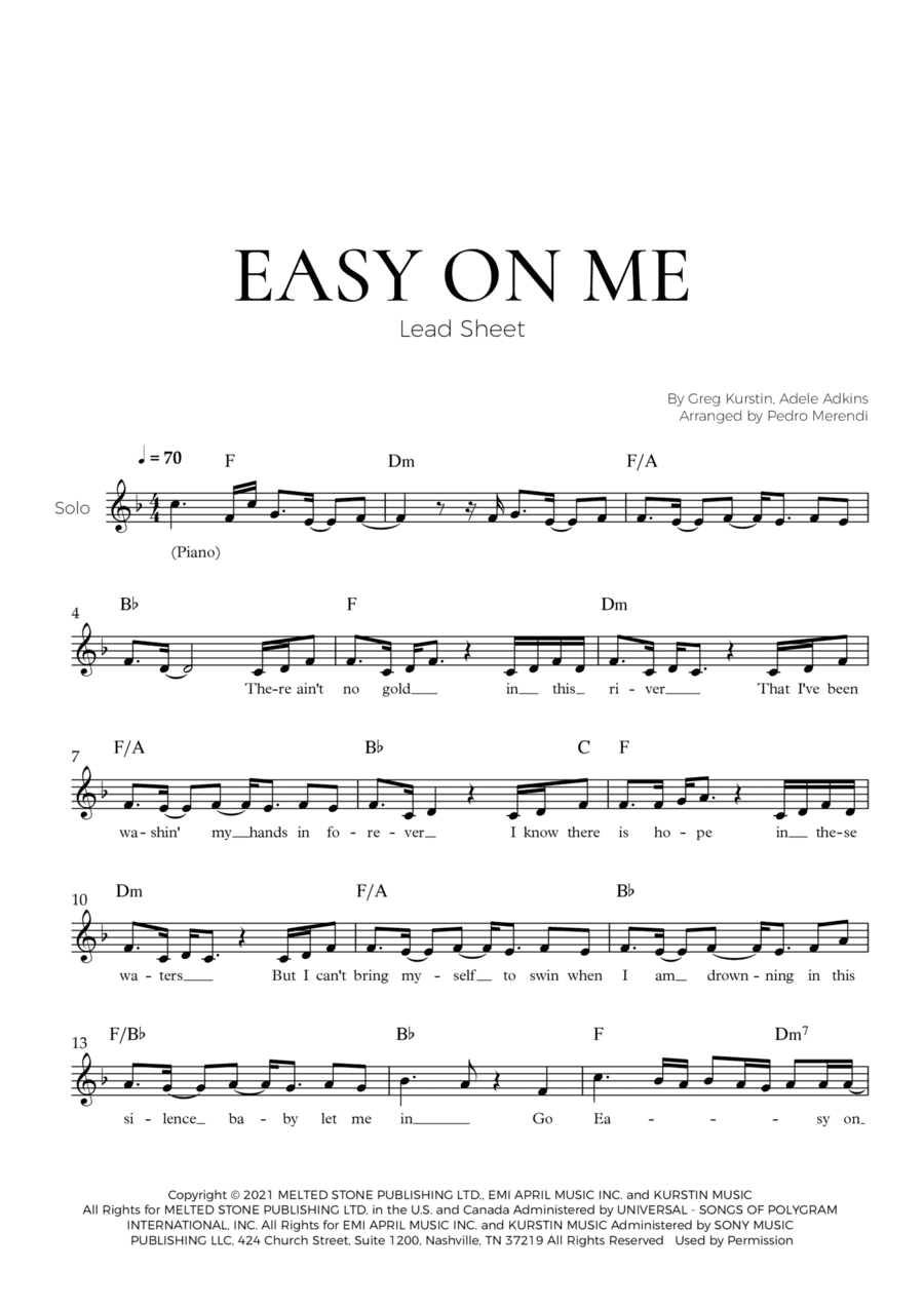 Easy On Me (arr. Pedro Merendi)
