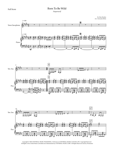Born To Be Wild (arr. Fernando Britto)