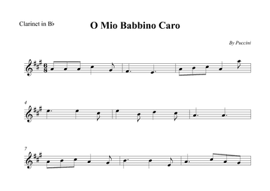O Mio Babbino Caro (arr. Wesley S. SIlva)