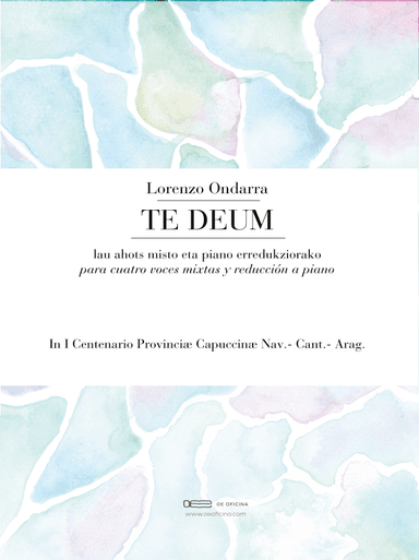 TE DEUM Reducción para piano y 4 voces mixtas - Score Only