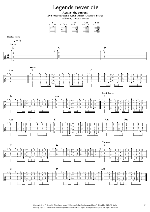 Legends Never Die (arr. Douglas Becker)