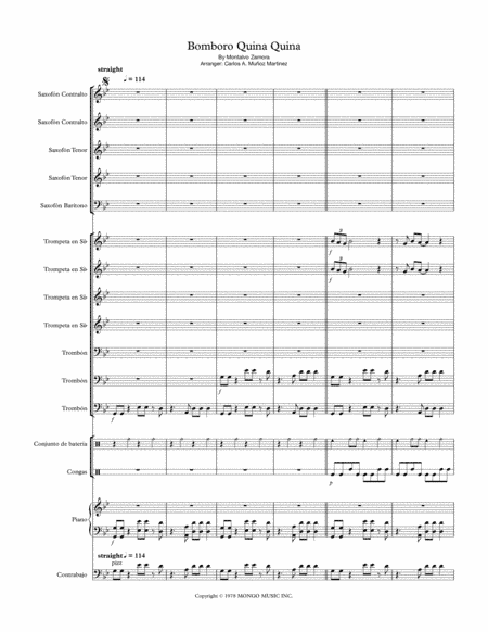 Bomboro Quina Quina (arr. Carlos Alberto Muñoz Martinez)