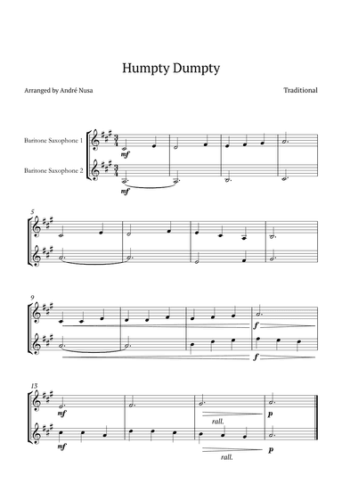 Humpty Dumpty (arr. André Nusa)