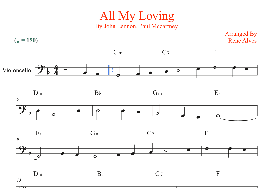All My Loving (arr. Rene Alves)